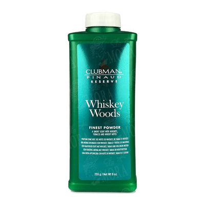 CLUBMAN TALCO WHISKEY WOODS 225 GR Perfumería la Mora