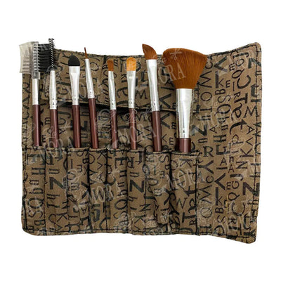 ESTUCHE KIQUE BROCHAS PARA MAQUILLAJE CON 8 PZS MOD: OM-0018 Perfumería la Mora