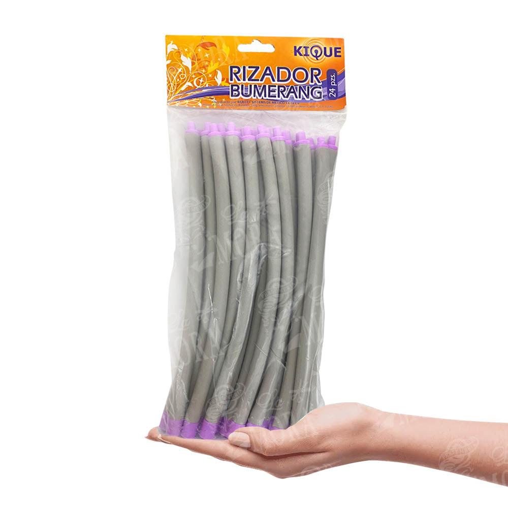RIZADOR BOOMERANG KIQUE MORADO GRANDE 24 PZAS