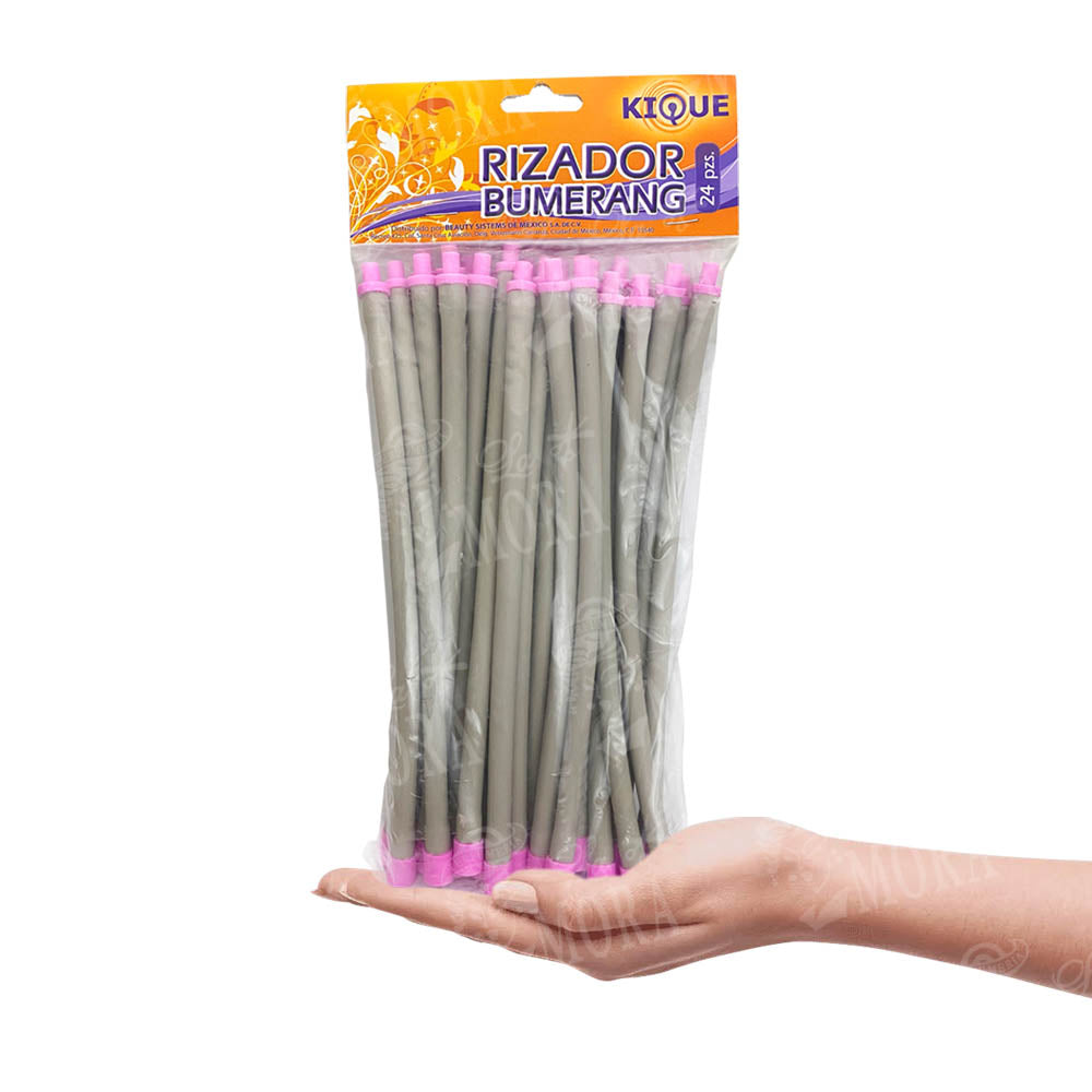 RIZADOR BOOMERANG KIQUE ROSA MEDIANO 24 PZAS