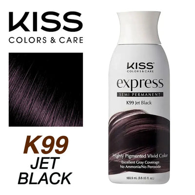 KISS EXPRESS TINTE K99 JET BLACK 103.5 ML 3.5 OZ Perfumería la Mora