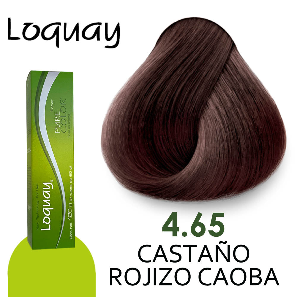LOQUAY TINTE LQ4.65 CASTAÑO ROJIZO CAOBA 120GR