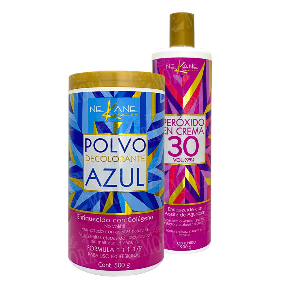 NEKANE DECOLORANTE 500 GR + PEROXIDO 30 VOL 900 GR
