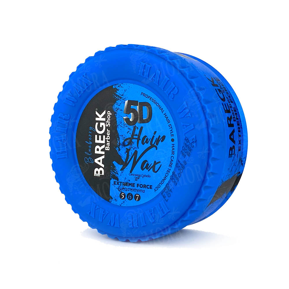 BAREGK 5D CERA PARA PEINAR FUERZA EXTREMA AZUL 150 ML 5 OZ