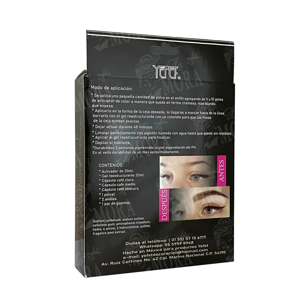 PIGMENTO PARA CEJAS YEFET A BASE DE HENNA Perfumería la Mora