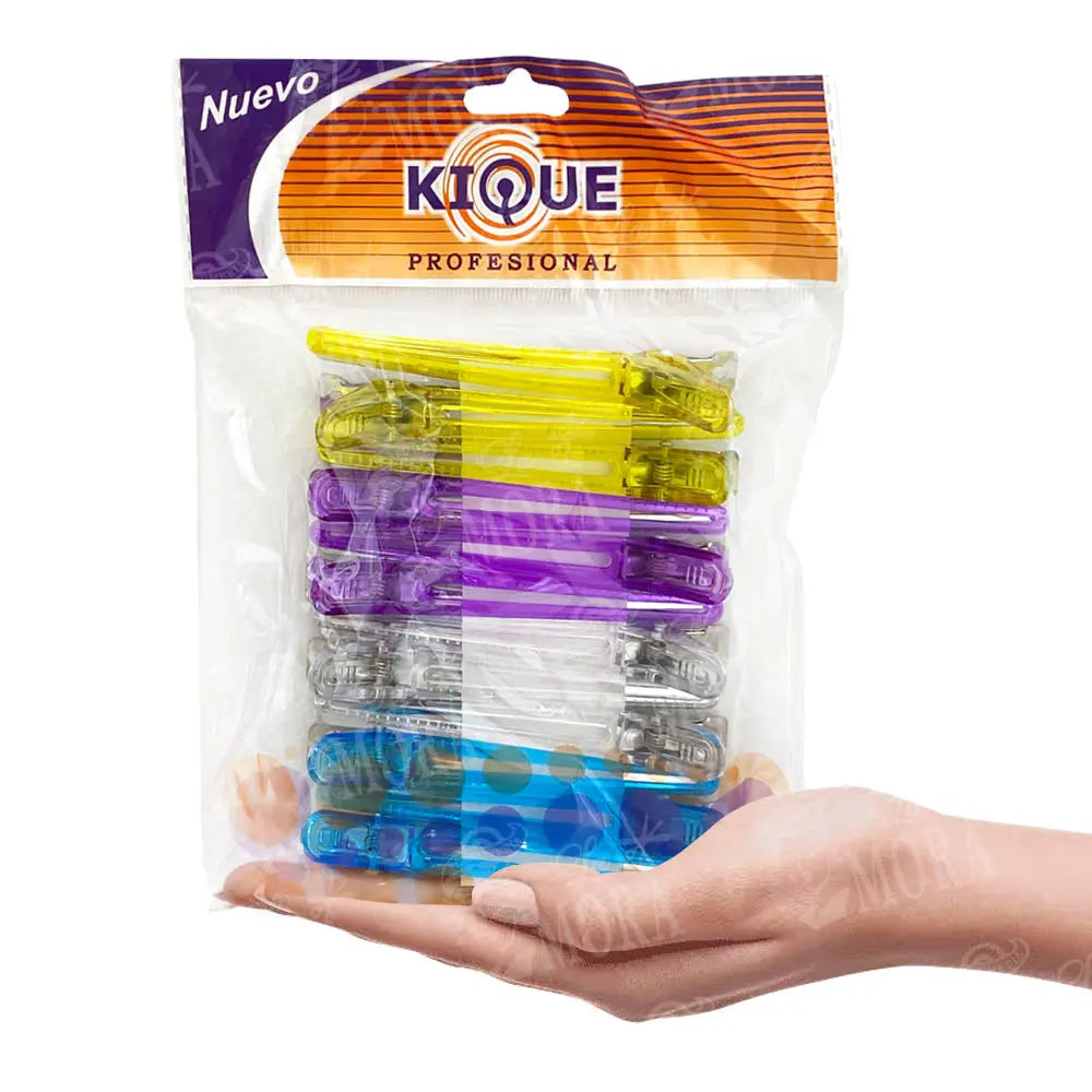 PINZAS PICO DE GARZA DE COLORES KIQUE 12PZAS KQ-0022 Perfumería la Mora