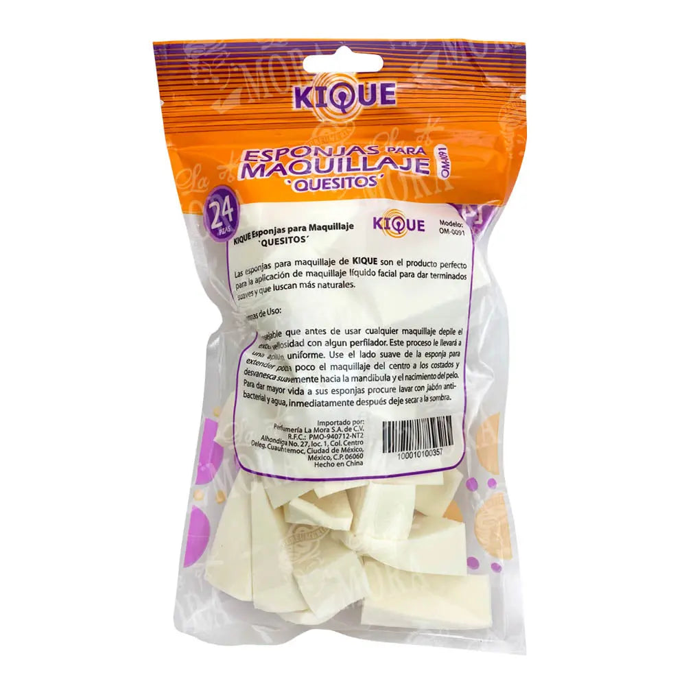 QUESITOS PARA MAQUILLAJE KIQUE 24 PZS MOD: OM-0091 Perfumería la Mora