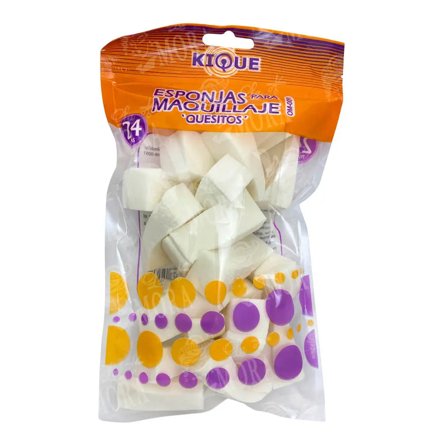 QUESITOS PARA MAQUILLAJE KIQUE 24 PZS MOD: OM-0091 Perfumería la Mora