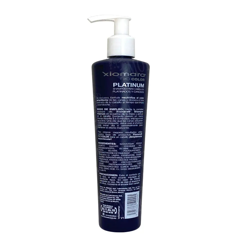 SHAMPOO XIOMARA PLATINUM PARA MATIZAR CANAS 250 ML Perfumería la Mora
