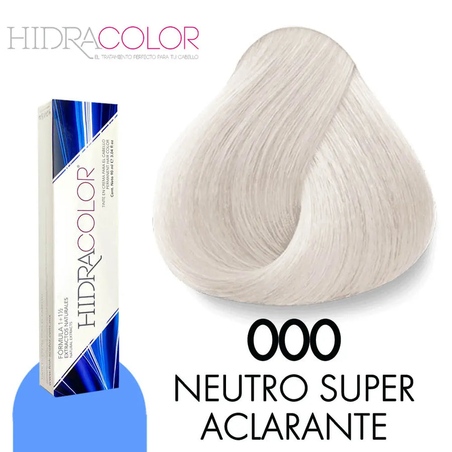 TINTE HIDRACOLOR H000 NEUTRO SUPER ACLARANTE 90 ML Perfumería la Mora