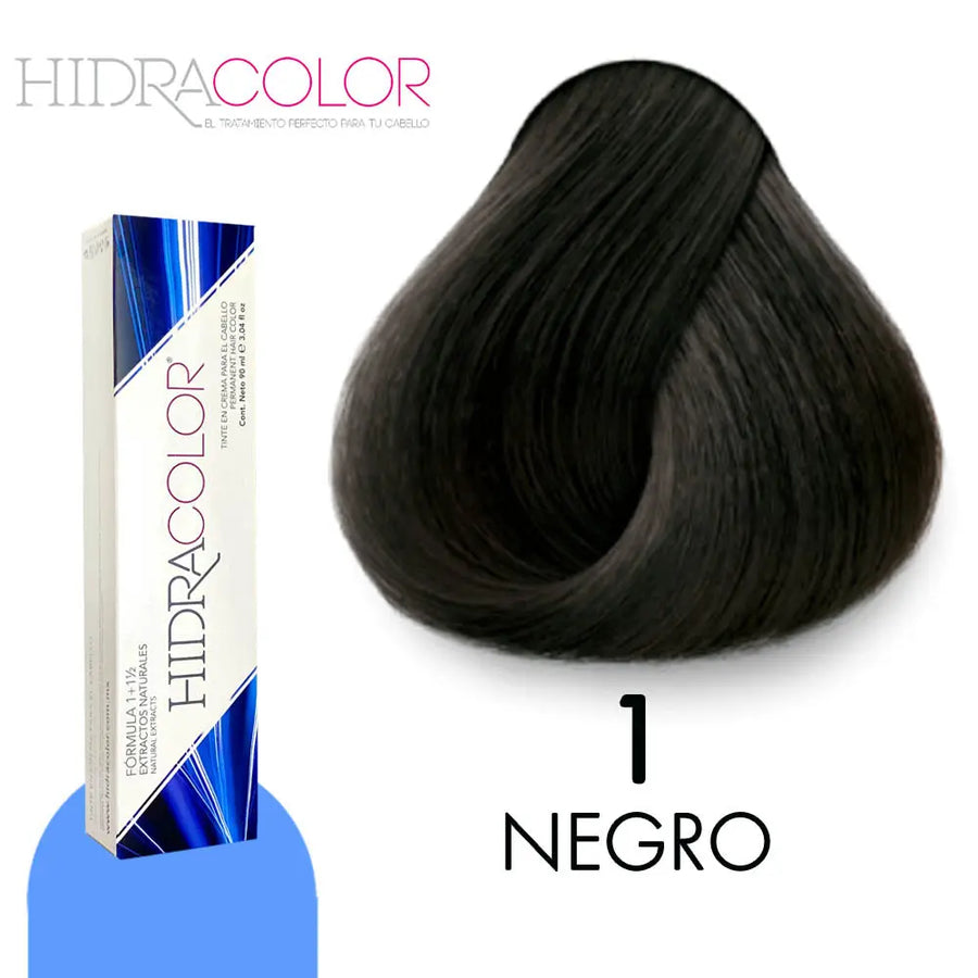 TINTE HIDRACOLOR H1 NEGRO 90 ML Perfumería la Mora