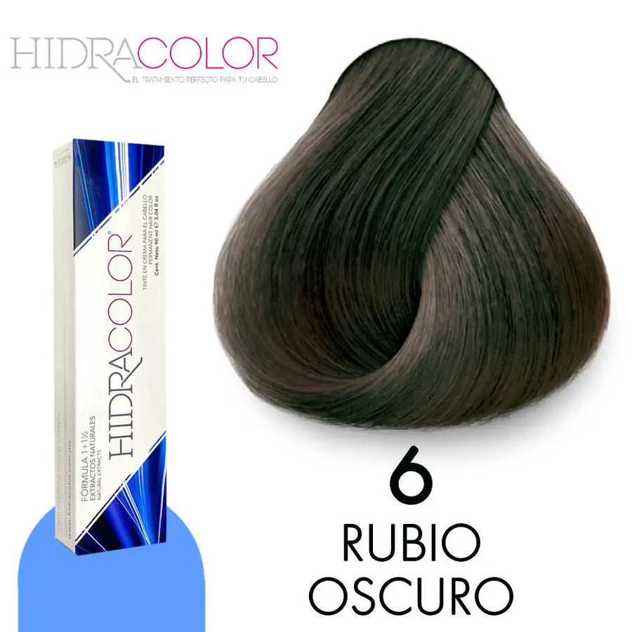 TINTE HIDRACOLOR H6 RUBIO OSCURO 90 ML Perfumería la Mora