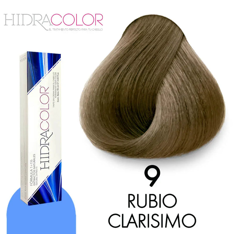 TINTE HIDRACOLOR H9 RUBIO CLARISIMO 90 ML Perfumería la Mora
