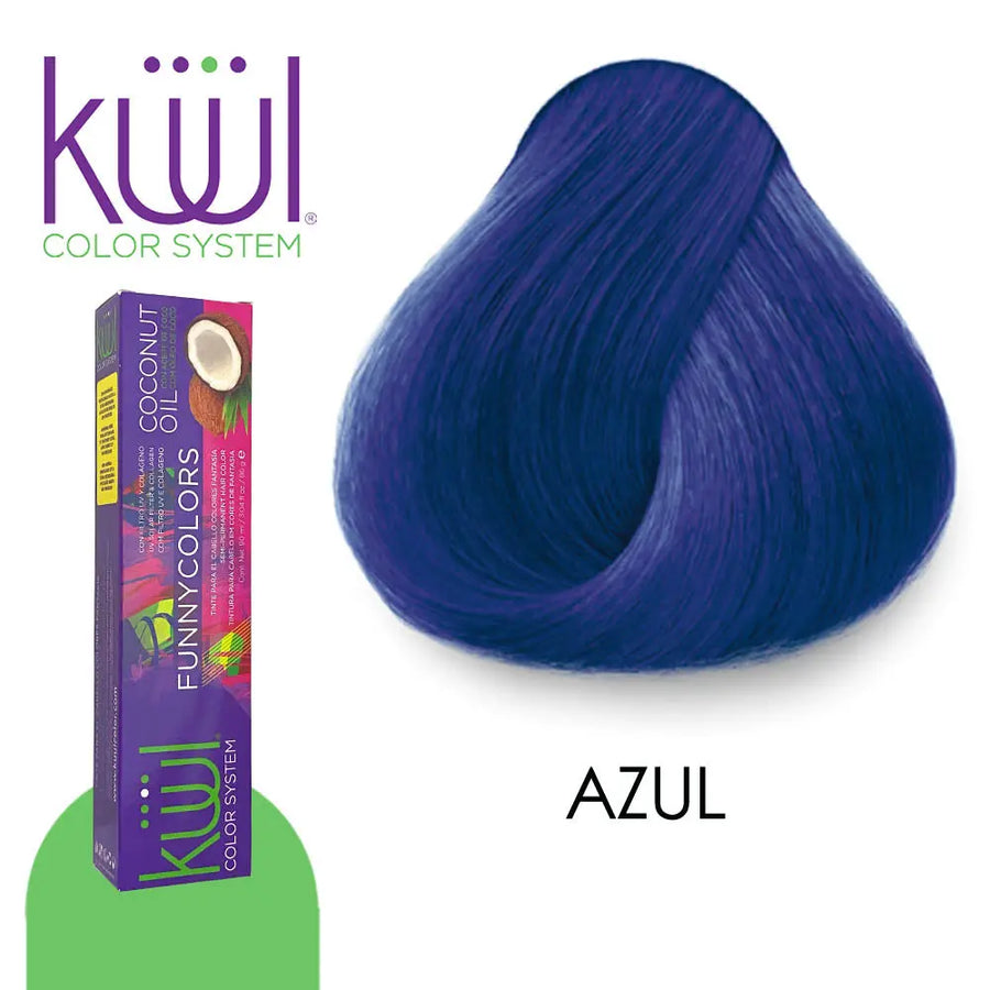 TINTE KUUL PROFESIONAL TONO FUNNY COLORS AZUL 90 ML Perfumería la Mora