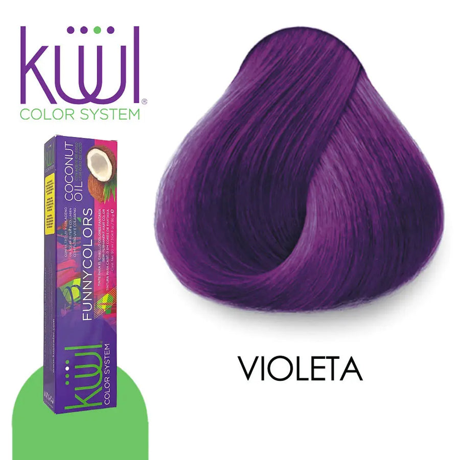TINTE KUUL PROFESIONAL TONO FUNNY COLORS KVIOLETA 90 ML Perfumería la Mora