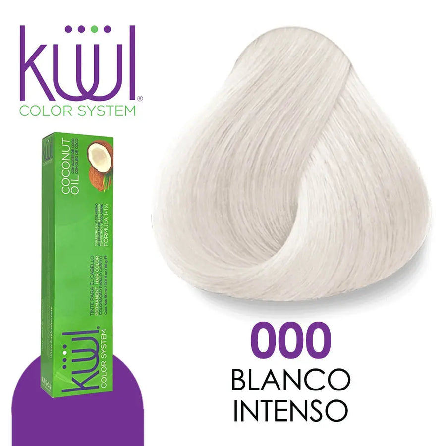 TINTE KUUL PROFESIONAL TONO K000 BLANCO INTENSO 90 ML + PEROXIDO DE 135ML GRATIS Perfumería la Mora