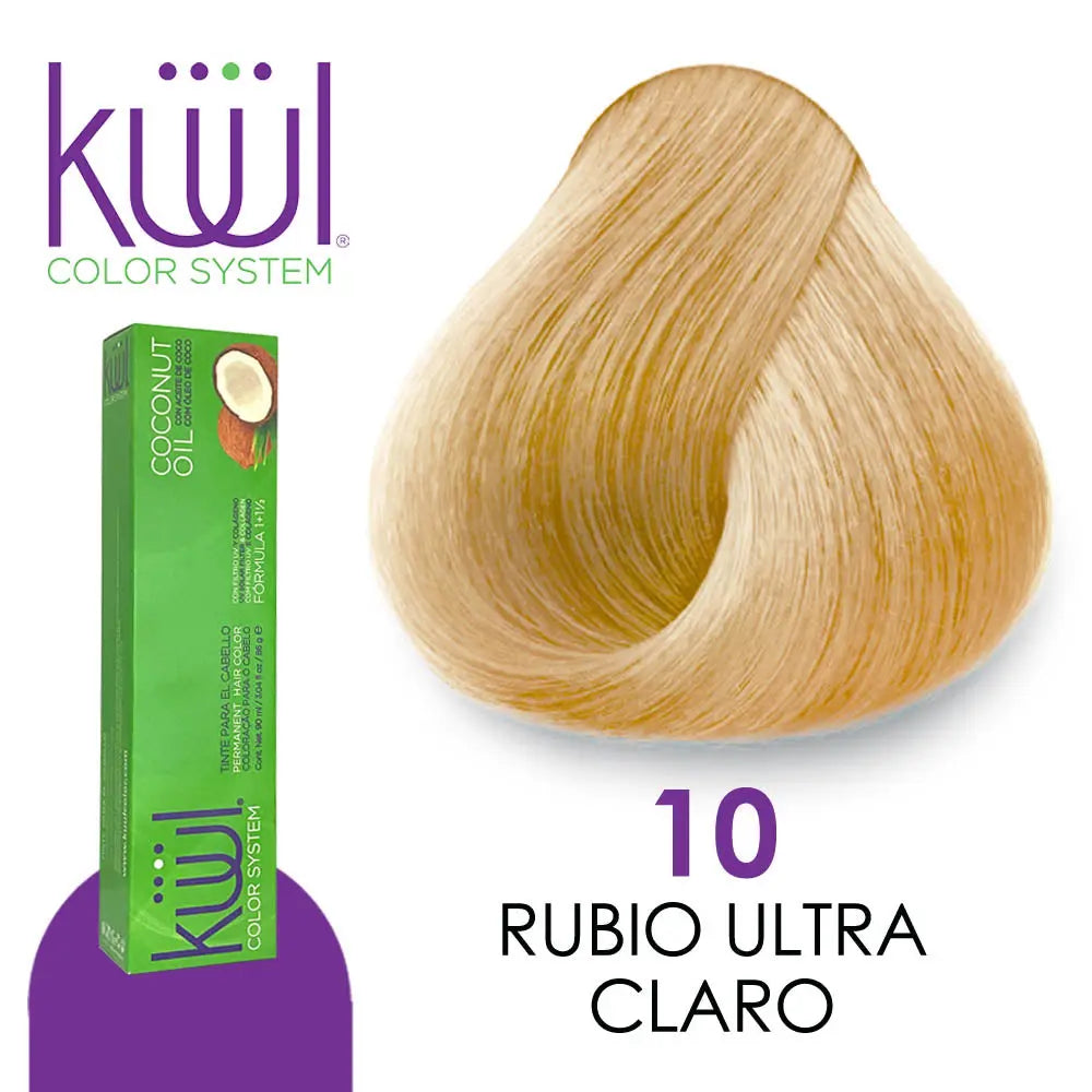 TINTE KUUL PROFESIONAL TONO K10 RUBIO ULTRA CLARO 90 ML + PEROXIDO DE 135ML GRATIS Perfumería la Mora