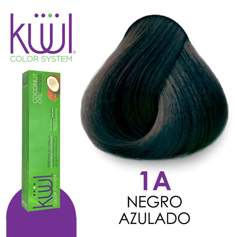 TINTE KUUL PROFESIONAL TONO K1A NEGRO AZUL 90 ML + PEROXIDO DE 135ML GARTIS Perfumería la Mora