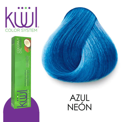 TINTE KUUL PROFESIONAL TONO KNEON AZUL 90 ML Perfumería la Mora