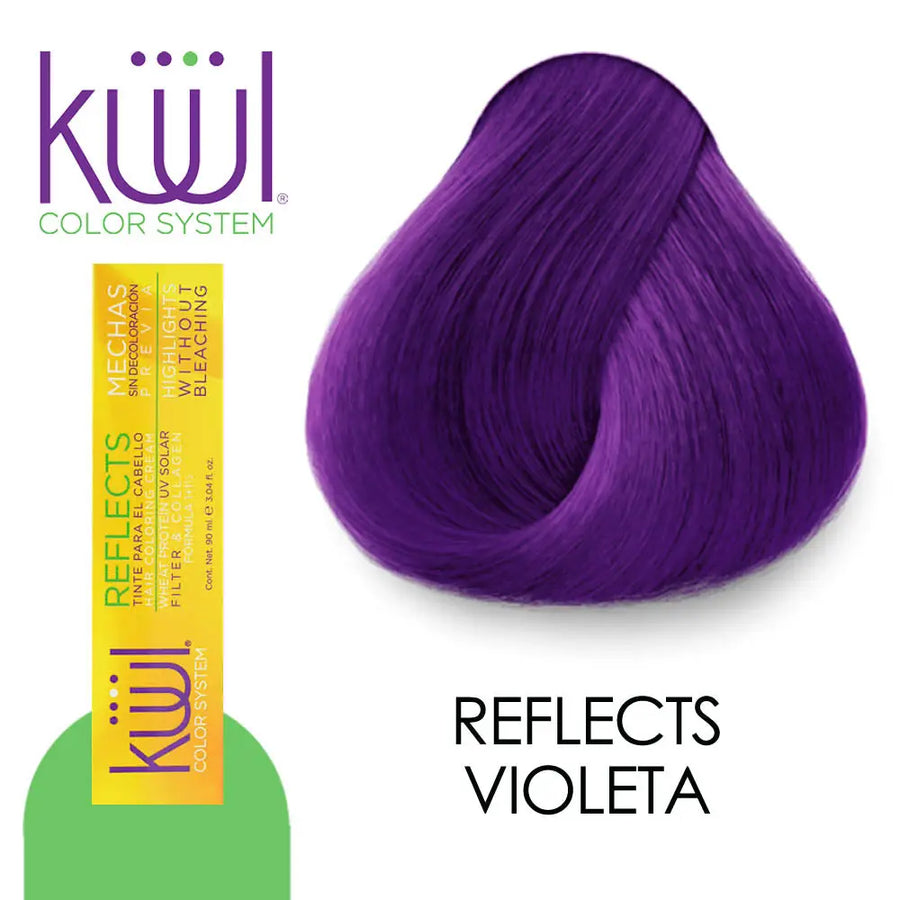 TINTE KUUL PROFESIONAL TONO REFLECTS VIOLETA 90 ML + PEROXIDO DE 135 ML Perfumería la Mora