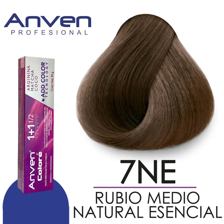 TINTE PARA CABELLO ANVEN A7NE RUBIO MEDIO NATURAL ESENCIAL 90GR Perfumería la Mora