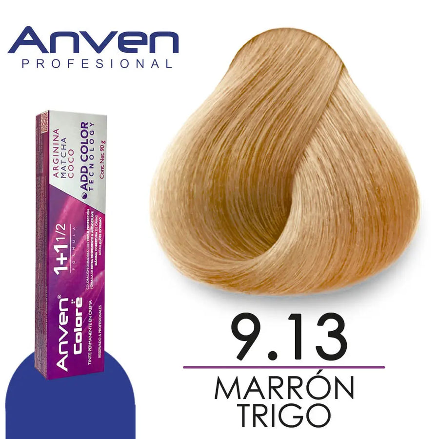 TINTE PARA CABELLO ANVEN A9.13 MARRON TRIGO 90GR Perfumería la Mora