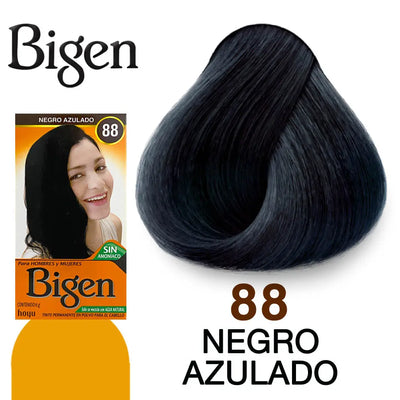 TINTE PARA CABELLO BIGEN 88 NEGRO AZULADO 6 GR Perfumería la Mora