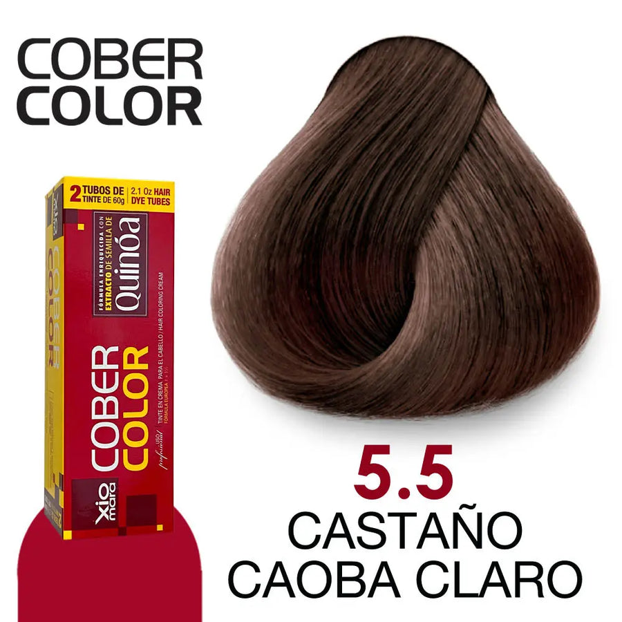 TINTE XIOMARA CC5.5 CASTAÑO CAOBA CLARO 120GR Perfumería la Mora