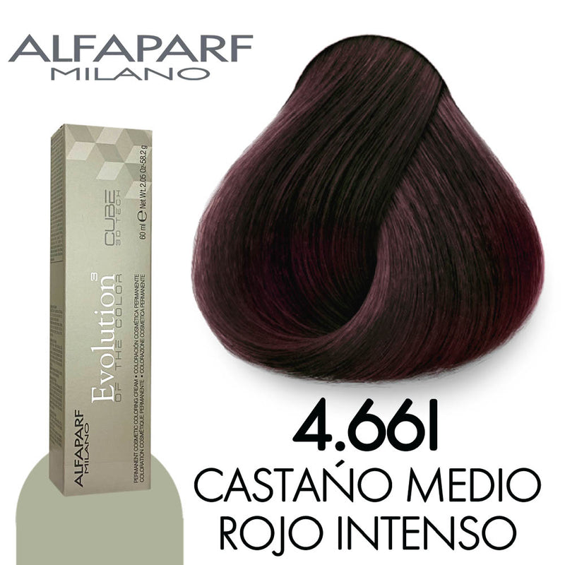 ALFAPARF TINTE 4.66I CASTAÑO MEDIO ROJO INTENSO 58.2 GR