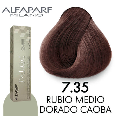 ALFAPARF TINTE 7.35 RUBIO MEDIO DORADO CAOBA 58.2 GR