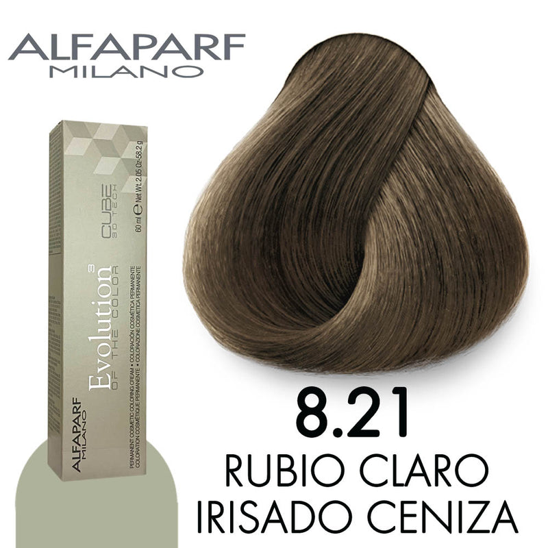 ALFAPARF TINTE 8.21 RUBIO CLARO IRISADO CENIZA 58.2 GR