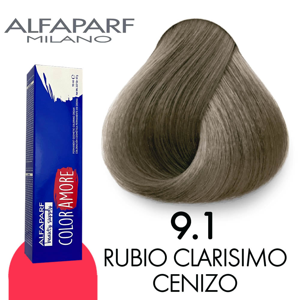 ALFAPARF COLOR AMORE TINTE CA9.1 RUBIO CLARISIMO CENIZO 90 ML