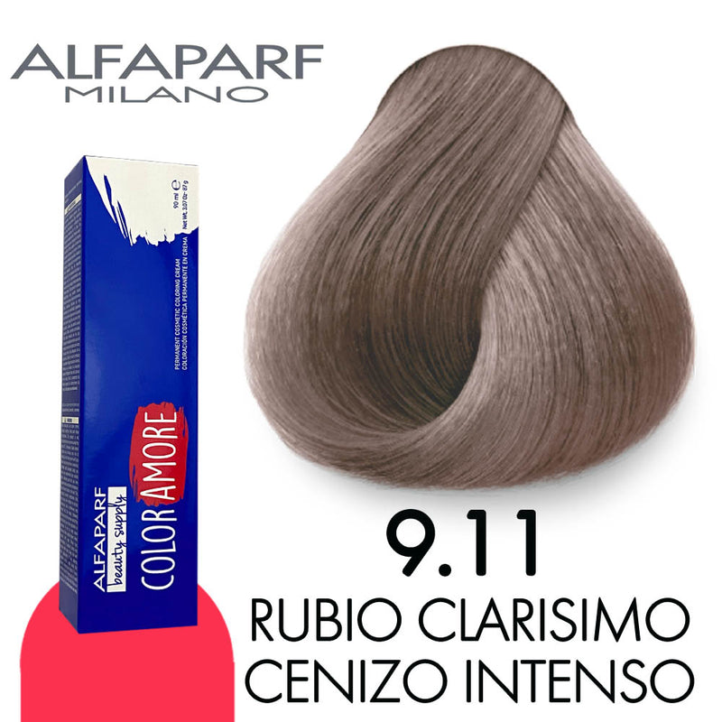 ALFAPARF COLOR AMORE TINTE CA9.11 RUBIO CLARISIMO CENIZO INTENSO 90 ML