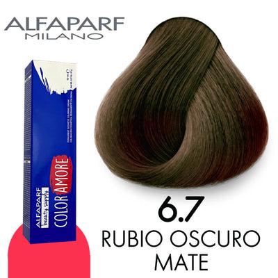 ALFAPARF COLOR AMORE TINTE CA6.7 RUBIO OSCURO MATE 90 ML