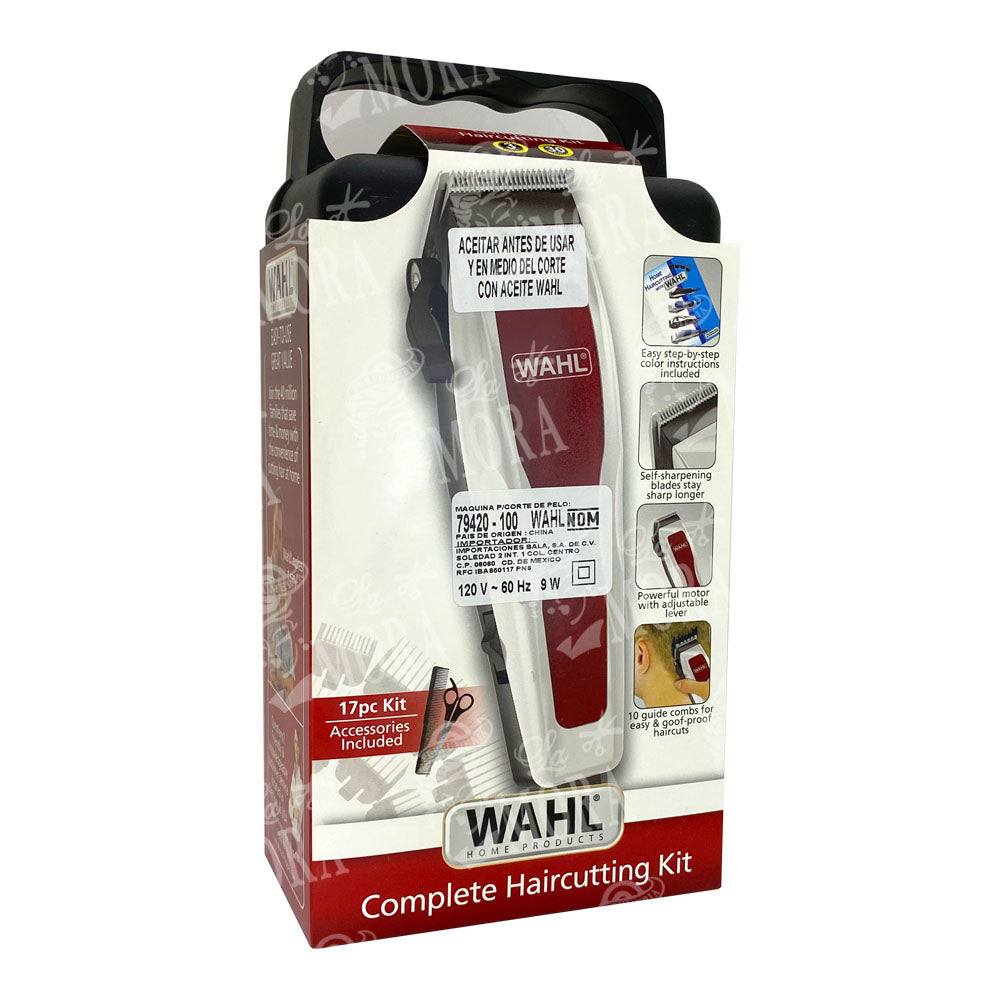 WAHL MAQUINA HAIRCUTTING KIT 17 PZ 79420-100 ROJA