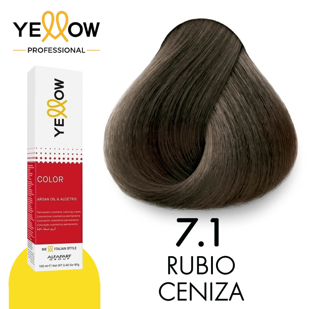 TINTE YELLOW 7.1 RUBIO CENIZA 100 ML